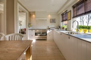 This is not my kitchen. My love hate relationship with cleaning doesn't mean I have a great kitchen, just a clean one.